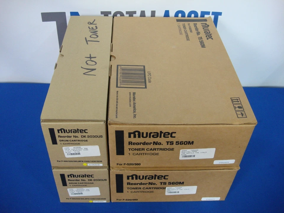 NEW SURPLUS GENUINE OEM MURATEC LOT OF 2 TS560M TONER DK2030US DRUM F- 520 F-560 - Image 2 of 4
