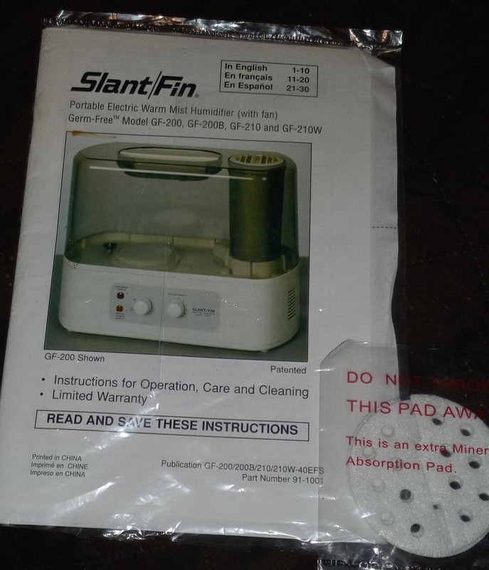 Slant/Fin Model GF-200, GF-200B, GF--210 + Instruction Manuel and Mineral Filter