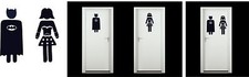 Toilet Door d Vinyl Graphic Sign Symbol Humorous Wall Art 250mm tall. qty2