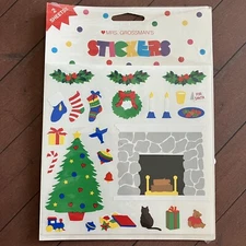 Mrs Grossman’s Vintage Sticker 2 Sheets 'Christmas Hearth' Decorations Tree