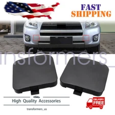 2Pcs Tow Hook Covers Front Bumper Right Left Cap For Toyota RAV4 2009-2010 New