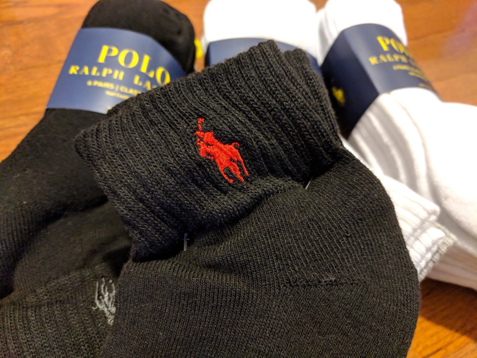 Polo Ralph Lauren 6 Pair Pack Classic Sport Cushioned Sole Quarter Crew Socks  thumbnail 2