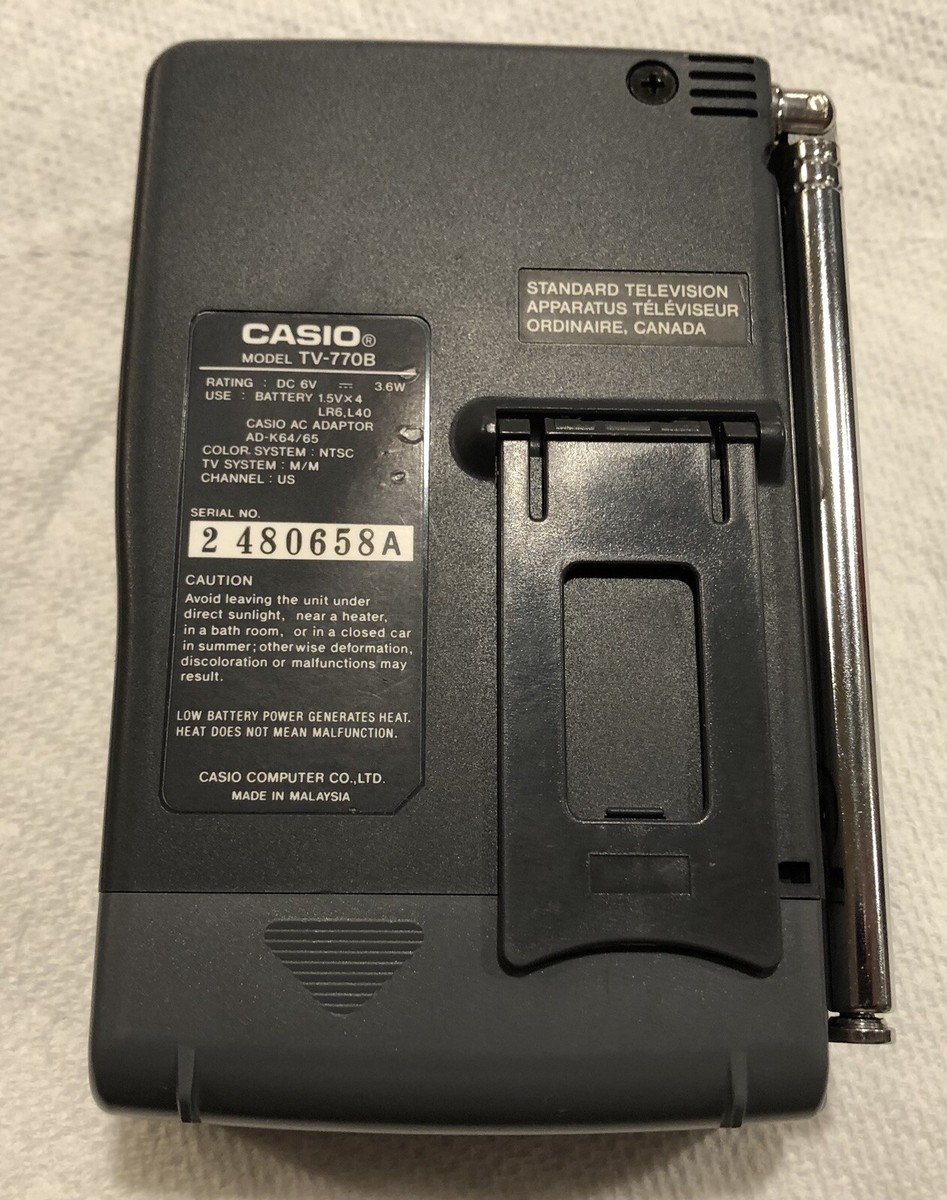 EXCELLENT Casio Crystal Vision Pocket Color TV-770 VINTAGE