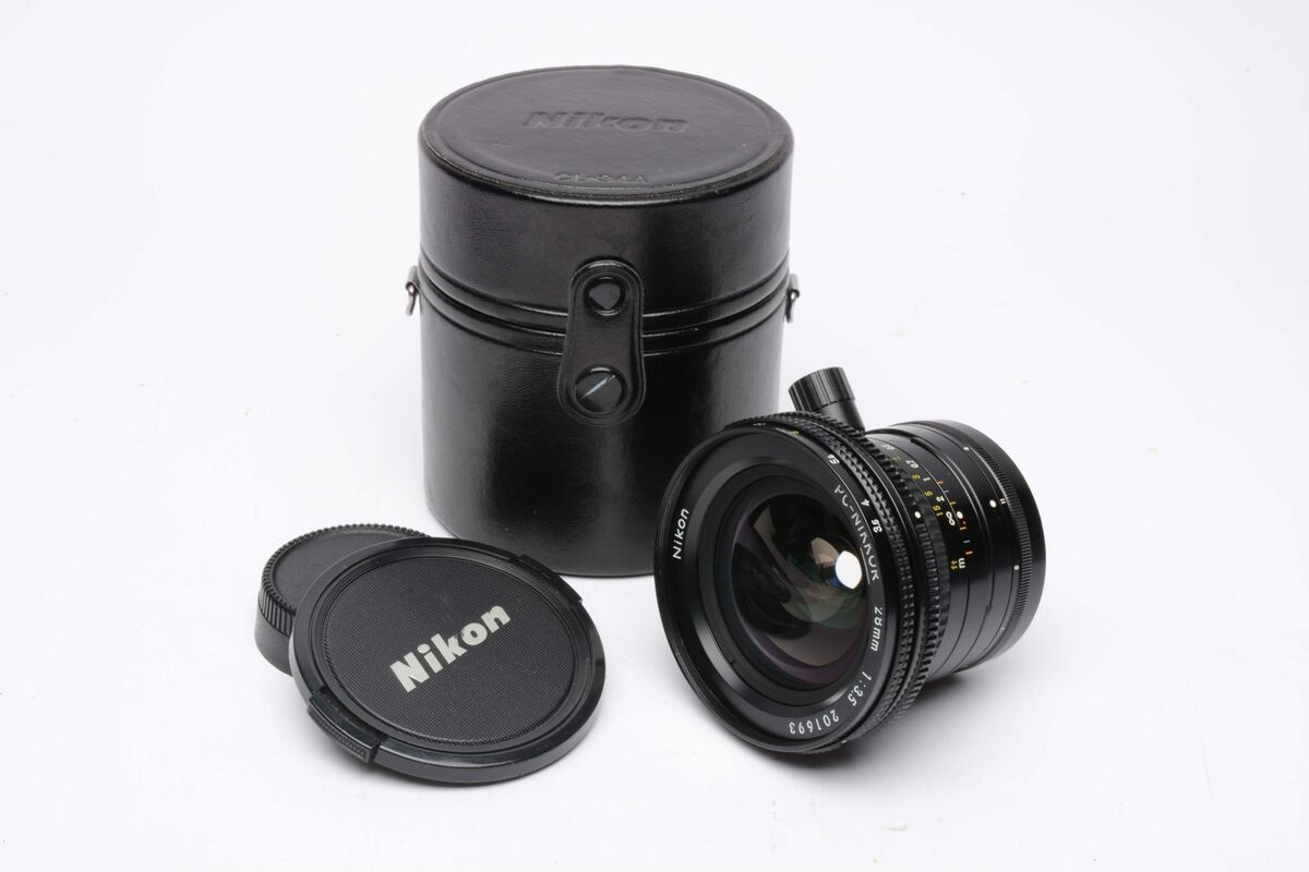 Nikon PC-Nikkor 28mm F3.5 Tilt / Shift lens, caps, case Nikon PC-Nikkor 28mm F3.5 Tilt / Shift lens, caps, case