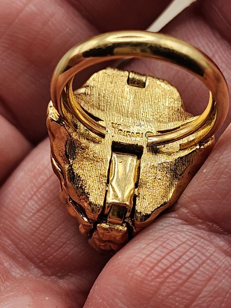 RARE 1960s Vintage CROWN TRIFARI Ring W/ INTERCHANGEABLE RARE 1960s Vintage CROWN TRIFARI Ring W/ INTERCHANGEABLE