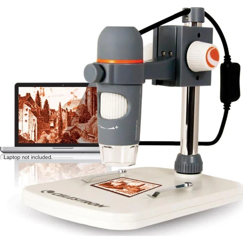 Celestron44308 Handheld Digital Microscope Pro,20x-200x Magnification,Grey/White