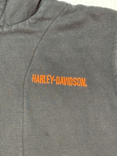 Harley Davidson Motorcycles Full Zip Black Sleeveless Hoodie Men's Size XL - Picture 5 of 12