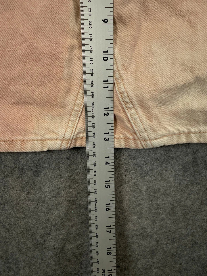 Old Navy 牛仔牛仔裙青少年女孩 L 10 12 大号粉色苦恼褪色可调节 — 第 3/4 张图片