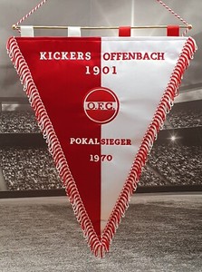 Fanion Kickers Offenbach - Occasion - Souvenir De Football Allemand