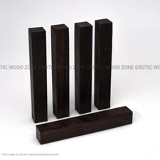 6 Pcs Gaboon Ebony Pen Turning Blanks 3/4x3/4x4 Wood Blocks-Free US Shipping