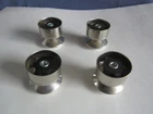 4 New SHIFFLER Swivel Chair Glide w/ Ferrule 1" O.D. Tube 1-1/4" Dia. Steel Base