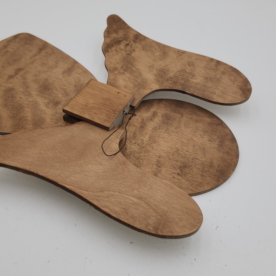 Angel Wall 16" Hanging Wood Country Farmhouse Folk Art Hand painted