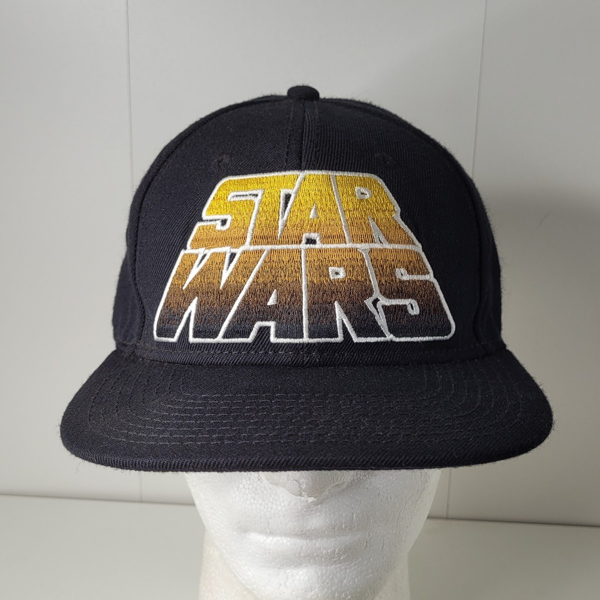 Star Wars Vintage Opening Scene Logo Gold Embroidered Snapback Hat