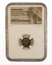NGC ( F ) Roman AE of Constantine I the Great (AD 307-337) NGC Ancient Bi-Nummus