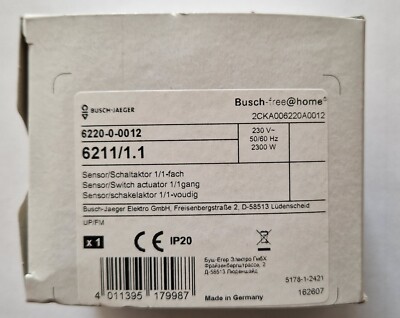 Busch-Jaeger 6211/1.1 Sensor Schaltaktor  1-fach Busch-free@home