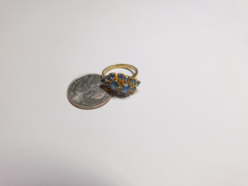 Juego de Anillo Ajustable Estrás Tono Dorado Estrás De Colección - Imagen 3 de 4