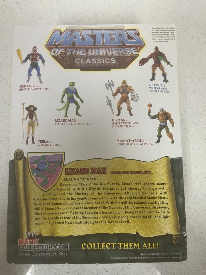 MOTUC He-Man Masters of the Universe Clásicos LIZARD MAN SIN USAR, EN CAJA SELLADA SIN USAR, EN CAJA SELLADA Mattel Foto 2 de 4