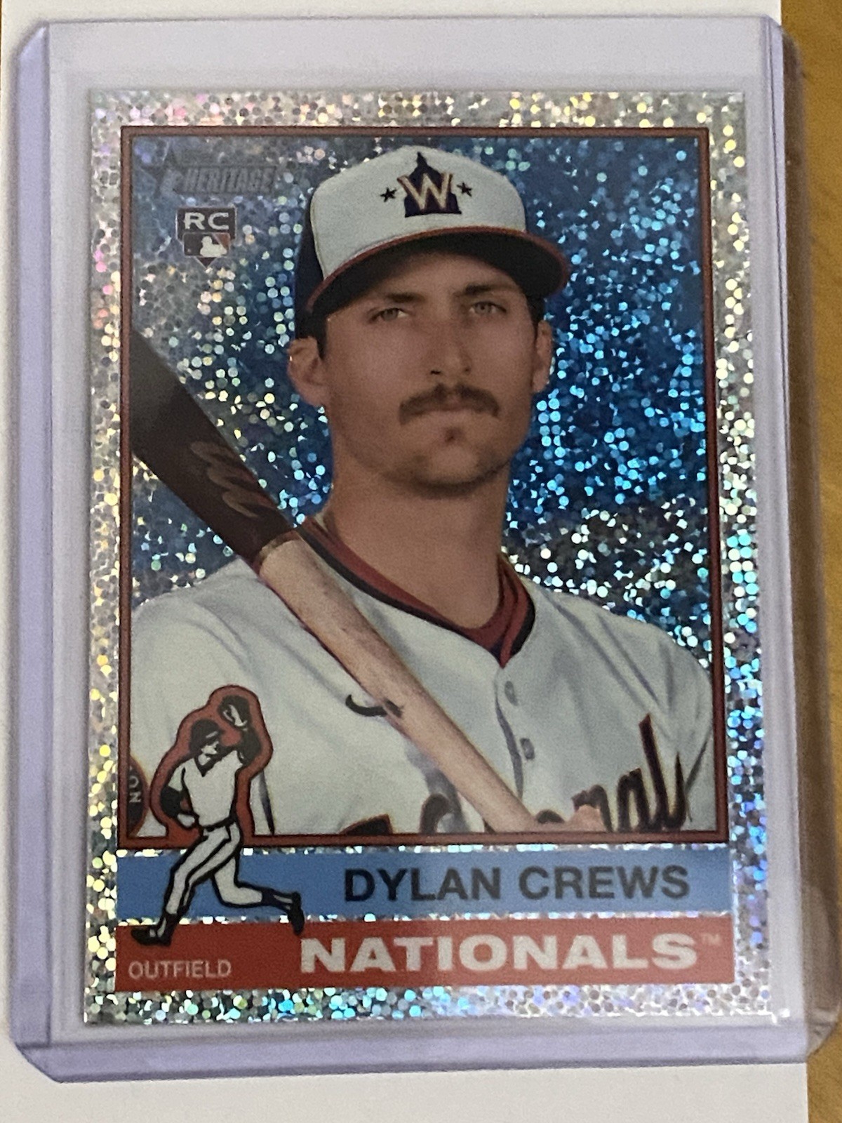 2025 Topps Heritage Dylan Crews #247 Chrome Silver Sparkle