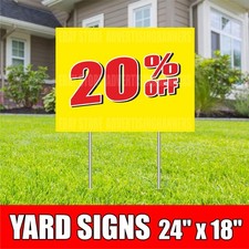 20 OFF Yard Sign with H-Stakes Lawn Sign Clearance Sale Big Discount Holiday