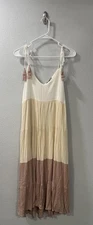 WISHLIST Long Maxi Dress Womens Small Tiered Colorblock Empire Romantic Summer