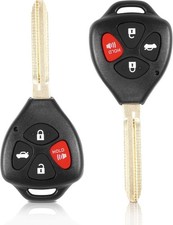 2 PCS Replacement Remote Key Fob Fits for Toyota Camry 2007 2008 2009 2010 2011