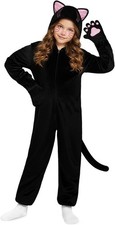 Cat Costume for Girls - Halloween Costumes for Kids Black Cat, 8-10 Y