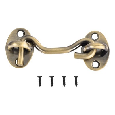 1Pcs 3inch Hook and Eye Latches Barn Door Lock Stainless Steel, Green