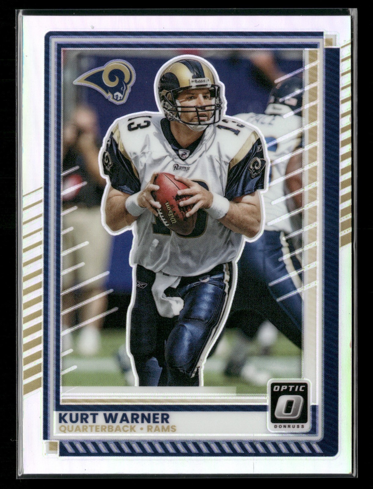 2025 Donruss Optic Kurt Warner #27 Holo Prizm Refractor Rams HOF