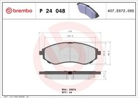 Brembo P 24 048 Bremsbelagsatz, Scheibenbremse For Chevrolet Chevrolet (Sgm) DAE