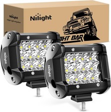 Led Pods 2pcs 4inch 36w 3600lm Spot Triple Row Light Bar Driving Lamp Roof