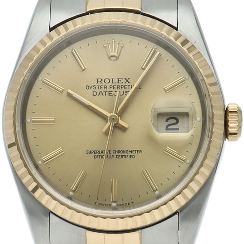 ROLEX Datejust men's watch 16233(E) K18YG/Stainless Steel mens...