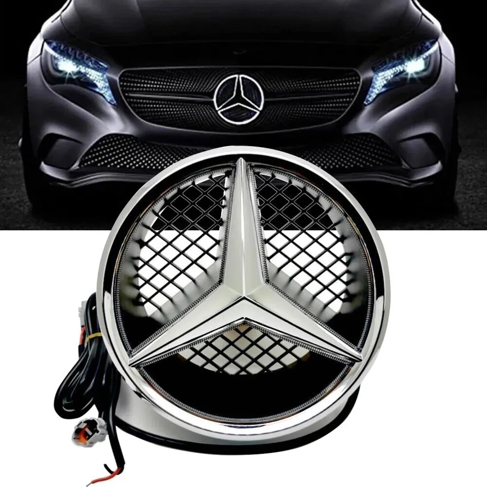 Illuminated LED Grille Star Emblem For Mercedes-Benz 2008-2013 GLK350 C300 B200 Foto 4 de 4