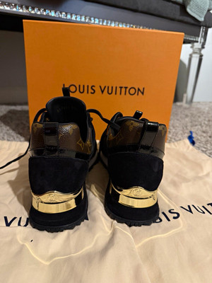 Louis Vuitton Run Away Monogram Leather Low Top Lace-Up Sneaker Black/Brown
