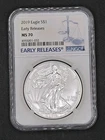 2019 1oz .999 Silver American Eagle Early Releases | NGC MS70 #032