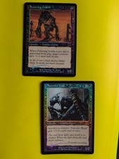 Festering Goblin & Nantuko Husk. Onslaught. MTG Card. Old vintage FOIL.
