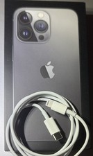 Apple iPhone 13 BLACK 128 GB EMPTY BOX ONLY W/ New Cable USB-C To Lightning