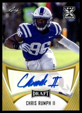 2021 Leaf Draft Autographs Gold Chris Rumph II Auto Duke Blue Devils #BA-CR2