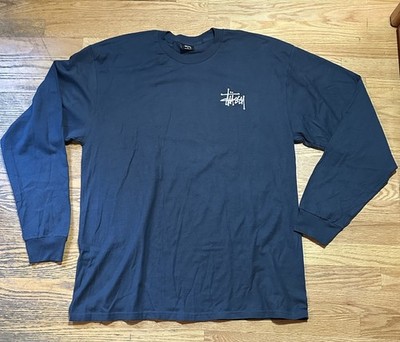 Stussy Basic Navy Blue Long Sleeve shirt, New Size XL