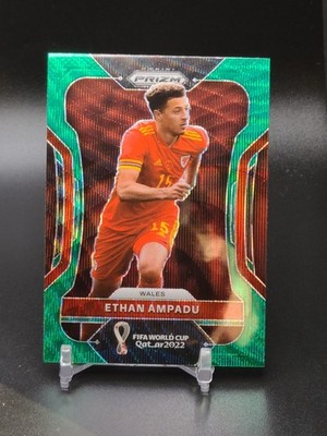 2022 Panini Prizm FIFA World Cup Qatar Ethan Ampadu #297 Wales Green Wave