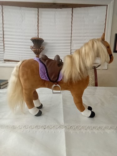 Journey Girls Plüsch-Palomino-Pony für 18 Zoll Puppen mit Sattel, TOP ZUSTAND - Bild 3 von 8
