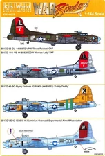 Kits World Decals 1/144 BOEING B-17F & B-17G FLYING FORTRESS Texas Raiders