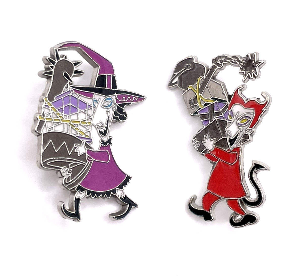 X2 Nightmare Before Christmas Lock Shock Presents Gifts Halloween Trick Pin Set