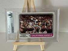 1974 Topps Vada Pinson Kansas City Royals Autographed Card #490 BAS On-Card Auto