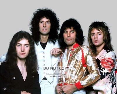 ''QUEEN'' LEGENDARY ROCK BAND FREDDIE MERCURY BRIAN MAY - 8X10 PHOTO (RT639)