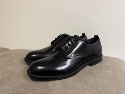 BRANDNEU DUNHILL LONDON SCHWARZ SMART LEDER DERBY/BROGUE/OXFORD Schuhe UK 12