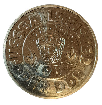 DDR MEDAILLE BFC DYNAMO BERLIN FUSSBALL MEISTER 1979 1980 1981 DER DDR
