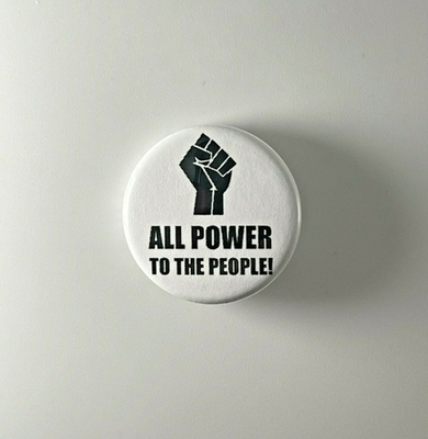 #ad #ad Black Panther Power To The People 1.25quot; Button B003B125 Pin Badge $4.49