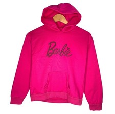 Barbie Sweatshirt Hoodie Pullover Long Sleeve Pink  Girl Size 12 L