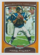 MARC BULGER Rams 2009 Bowman Chrome ORANGE REFRACTOR #7 SP #07/25 SSP /25 WVU