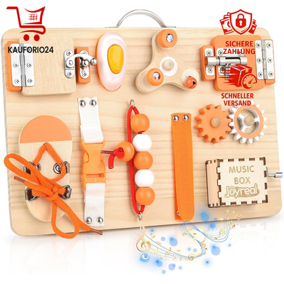 Motorikbrett Montessori Spielzeug Busy Board für Kinder 3+ Jahre